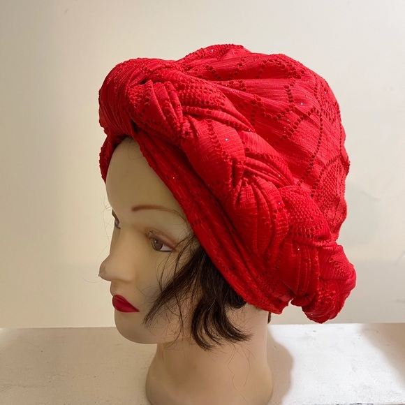 Twisted pleated Turban - Picture 2 of 4